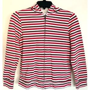 Crazy8 Striped Full Zip Hooded Sweatshirt